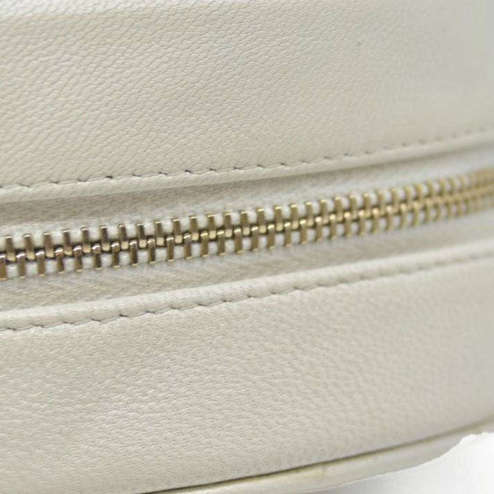 $3100 Chanel Lambskin Quilted Pearl Round Clutch With Chain White 29 2020