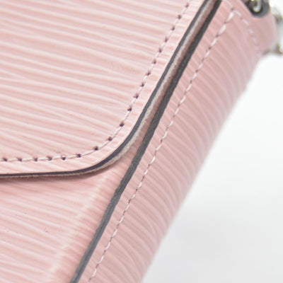 $1770 2017 Louis Vuitton Epi Leather Pochette Felicie Rose Ballerine CONSIGNMENT TJ3107