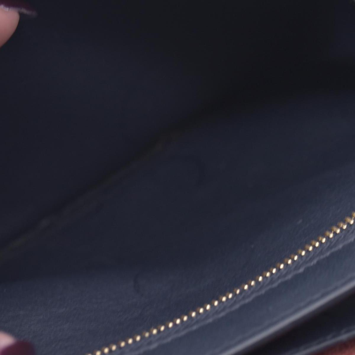 $790 CELINE Drummed Calfskin Large Strap Multifunction Wallet CONSIGNMENT 10021572
