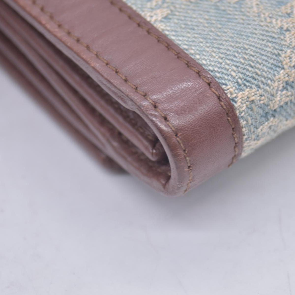 Gucci Monogram Script Continental Wallet Blue Denim CONSIGNMENT