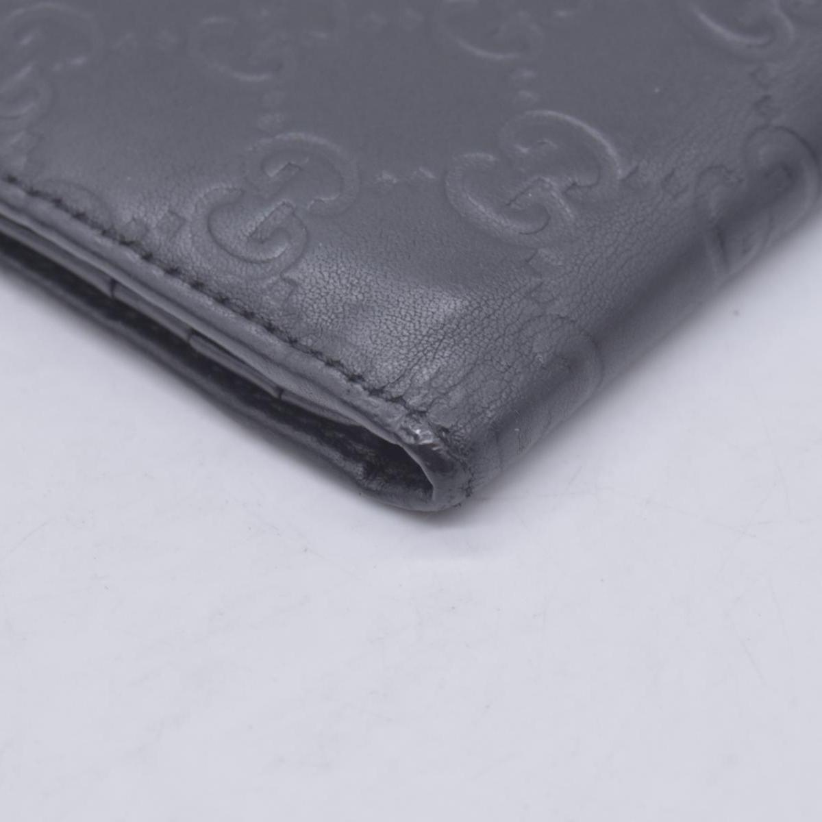 $620 GUCCI Guccissima Long Continental Flap Wallet Black CONSIGNMENT 10021591