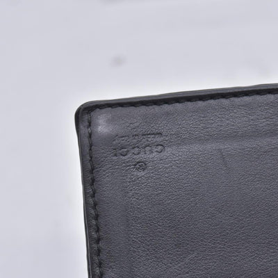 $620 GUCCI Guccissima Long Continental Flap Wallet Black CONSIGNMENT 10021591