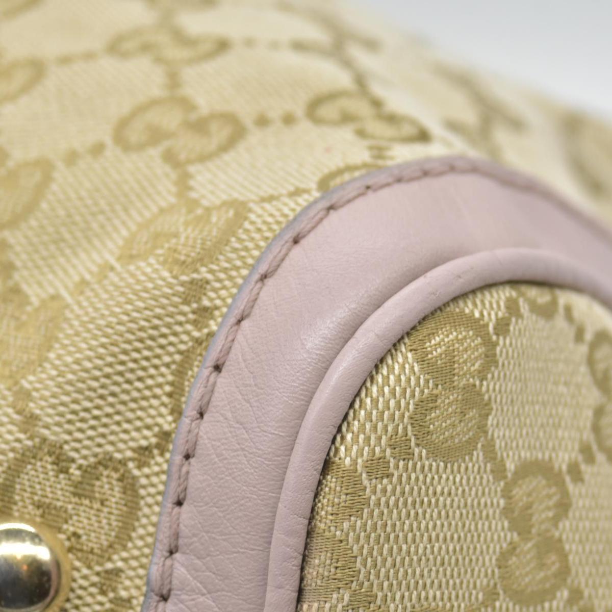 $1950 Gucci Vintage Web Boston Bag GG Canvas Medium Tote Bag