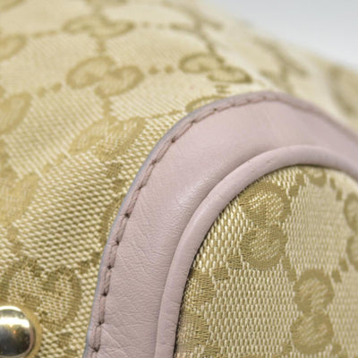 $1950 Gucci Vintage Web Boston Bag GG Canvas Medium Tote Bag