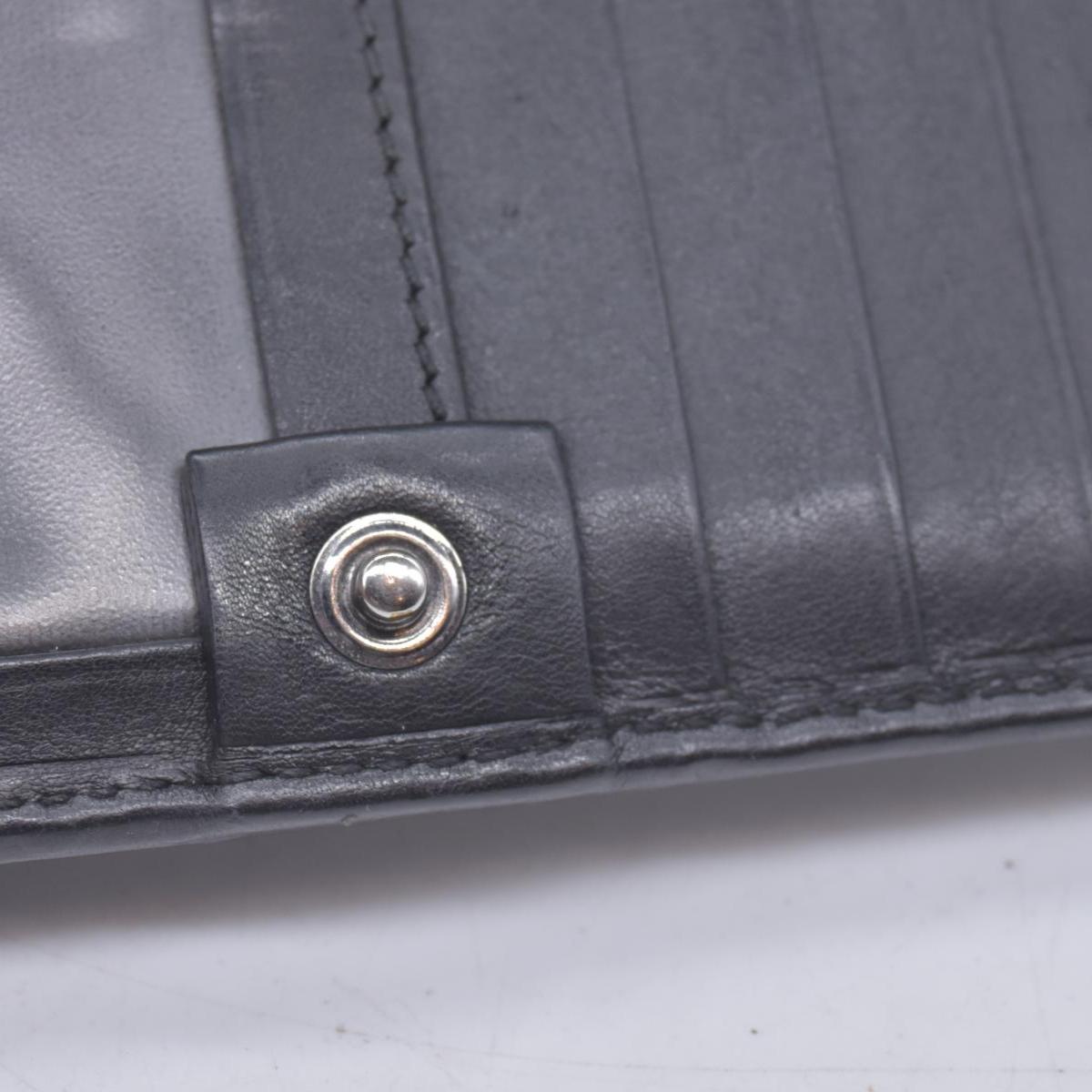 $620 GUCCI Guccissima Long Continental Flap Wallet Black CONSIGNMENT 10021591