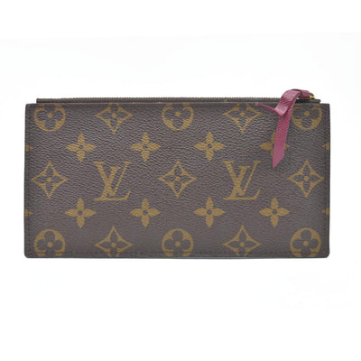 Louis Vuitton  Monogram Felicie Chain Wallet Zippered Insert Fuchsia