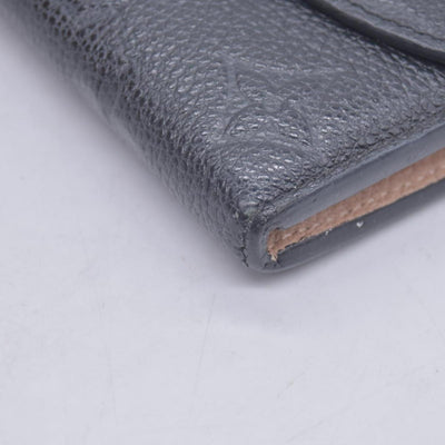 $800 2016 Louis Vuitton Monogram Empreinte Leather Emilie Wallet Black Beige CA1146 CONSIGNMENT