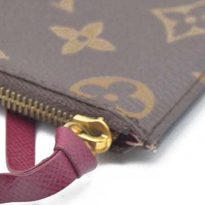 Louis Vuitton  Monogram Felicie Chain Wallet Zippered Insert Fuchsia