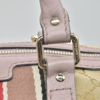 $1950 Gucci Vintage Web Boston Bag GG Canvas Medium Tote Bag