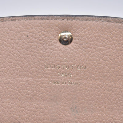 $800 2016 Louis Vuitton Monogram Empreinte Leather Emilie Wallet Black Beige CA1146 CONSIGNMENT