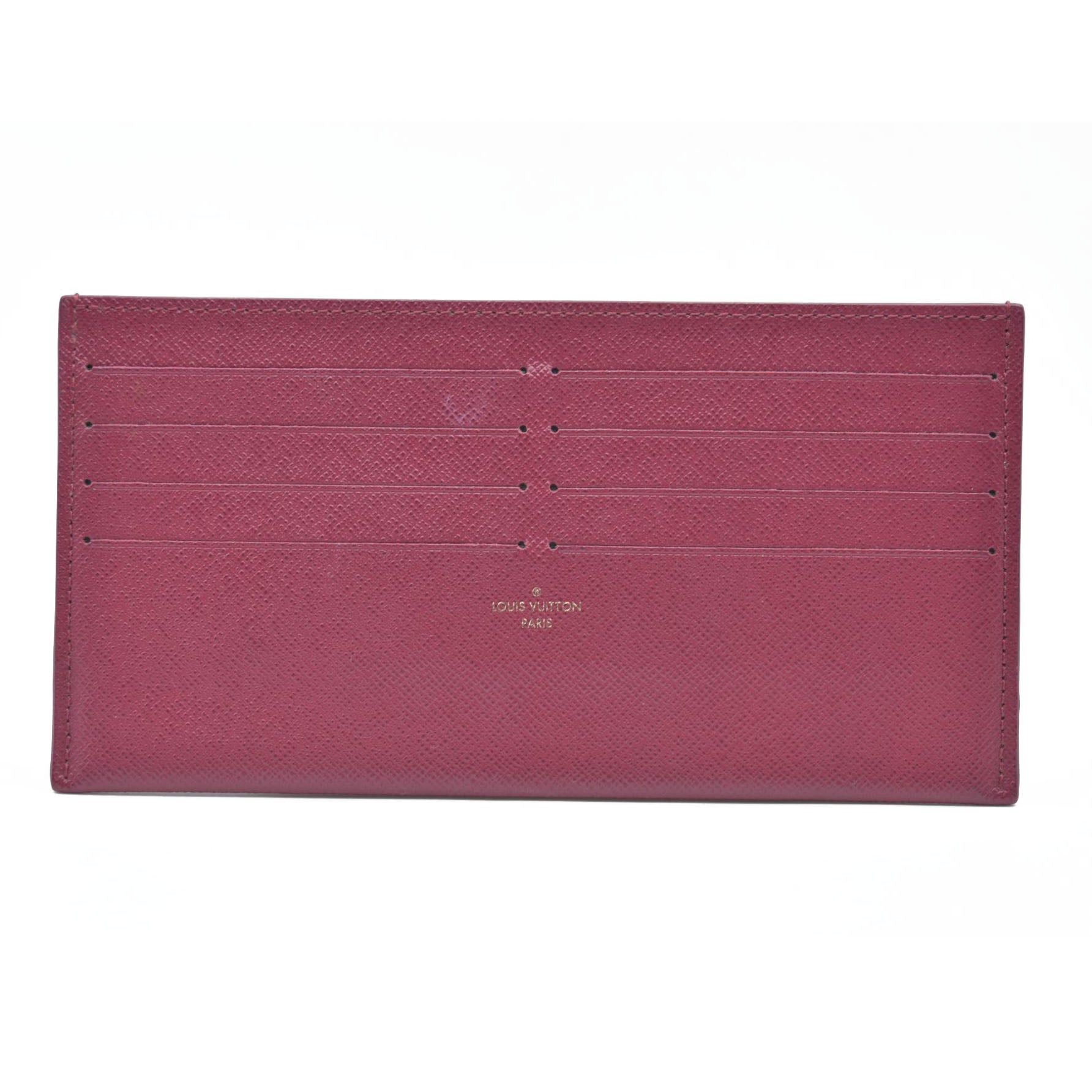 Louis Vuitton  Calfskin Pochette Felicie Card Holder Insert Fuchsia