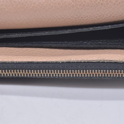 $800 2016 Louis Vuitton Monogram Empreinte Leather Emilie Wallet Black Beige CA1146 CONSIGNMENT