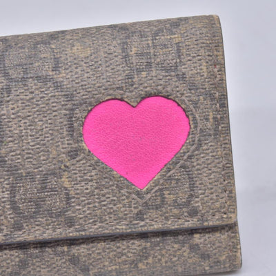 $350 GUCCI Gucci GG Supreme Floral / Heart Card Case CONSIGNMENT 10021575