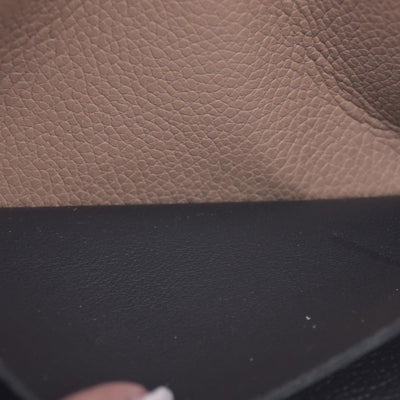 $800 2016 Louis Vuitton Monogram Empreinte Leather Emilie Wallet Black Beige CA1146 CONSIGNMENT
