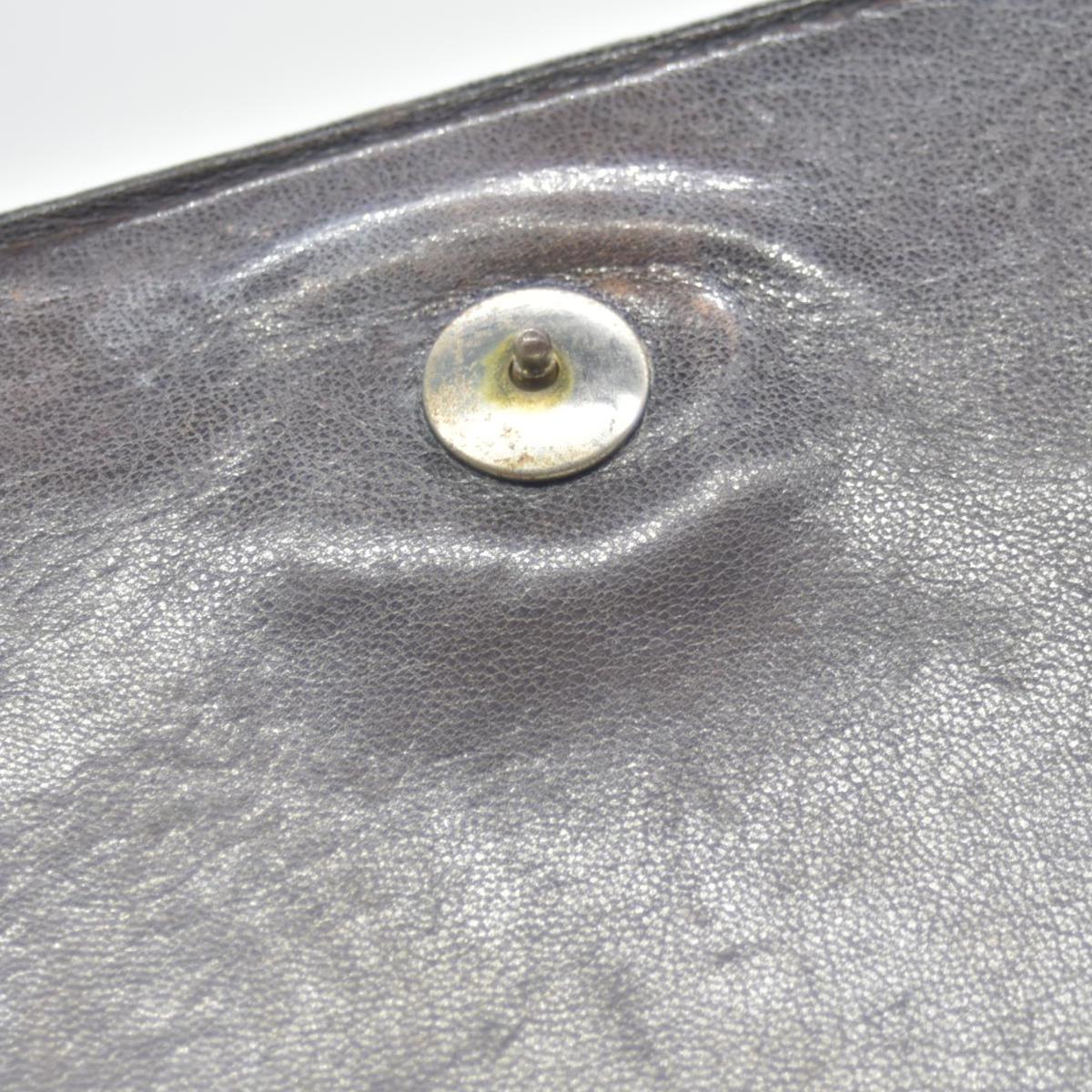 $2250 CONSIGNMENT FENDI Zucca Flap Clutch with Strap