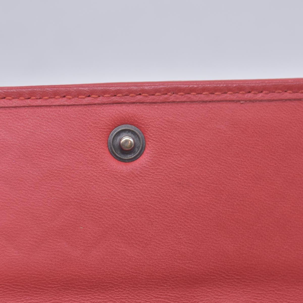 $820 BOTTEGA VENETA Nappa Intrecciato Snakeskin Continental Flap Wallet Coral PinkCONSIGNMENT 10021561