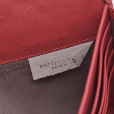 $820 BOTTEGA VENETA Nappa Intrecciato Snakeskin Continental Flap Wallet Coral PinkCONSIGNMENT 10021561