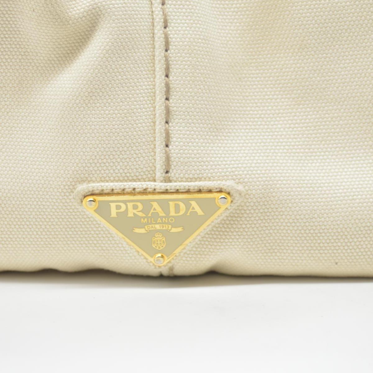 $800 CONSIGNMENT PRADA Canapa Logo Tote Grezzo