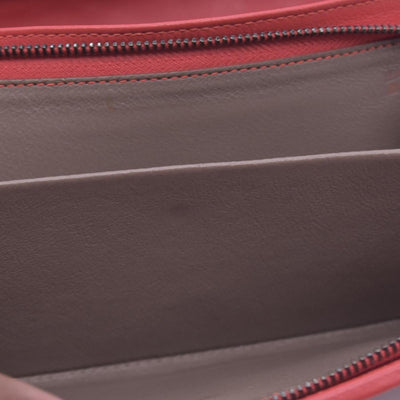 $820 BOTTEGA VENETA Nappa Intrecciato Snakeskin Continental Flap Wallet Coral PinkCONSIGNMENT 10021561