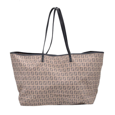 $850 FENDI Zucca Spalmati Medium Roll Tote Tobacco CONSIGNMENT