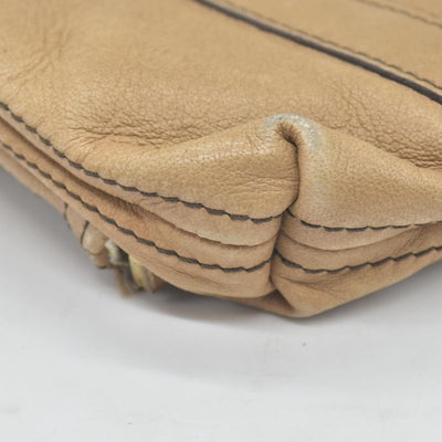 $990 Burberry  Leather Fold Over Wristlet Clutch CONSIGNMENT