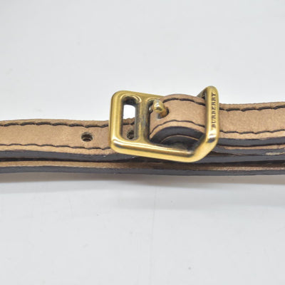 $990 Burberry  Leather Fold Over Wristlet Clutch CONSIGNMENT