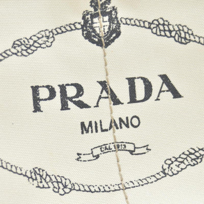 $800 CONSIGNMENT PRADA Canapa Logo Tote Grezzo