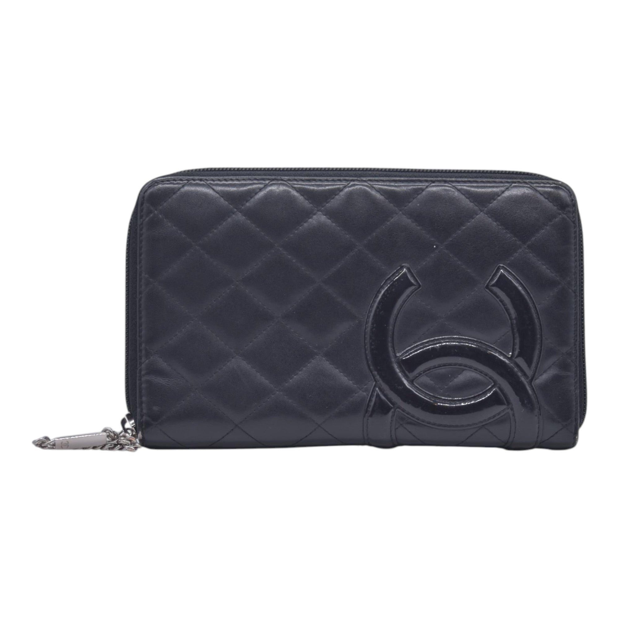 $1150 CHANEL Chanel Black Caviar CC Zip Organizer Wallet CONSIGNMENT 10021557