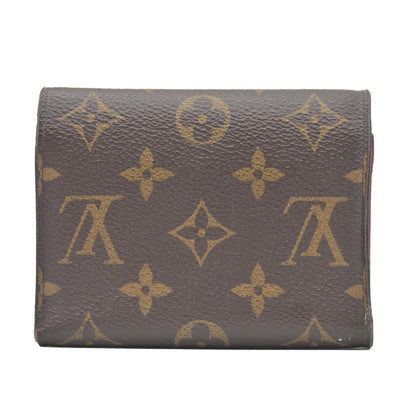 $605 2020 Louis Vuitton Monogram Victorine Trifold Wallet Fuchsia Interior FY0220
