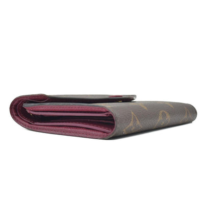 $605 2020 Louis Vuitton Monogram Victorine Trifold Wallet Fuchsia Interior FY0220