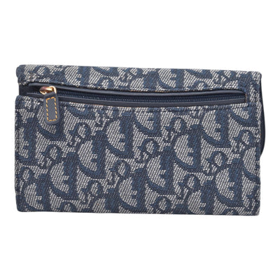 $720 CHRISTIAN DIOR Christian Dior Oblique Trotter Canvas Wallet CONSIGNMENT 10021569