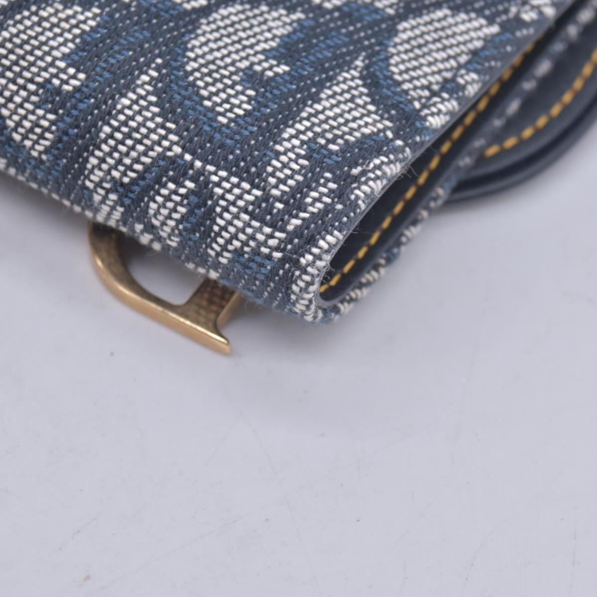 $720 CHRISTIAN DIOR Christian Dior Oblique Trotter Canvas Wallet CONSIGNMENT 10021569