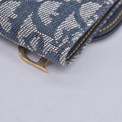 $720 CHRISTIAN DIOR Christian Dior Oblique Trotter Canvas Wallet CONSIGNMENT 10021569