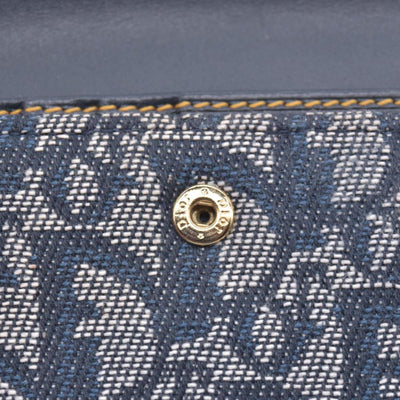 $720 CHRISTIAN DIOR Christian Dior Oblique Trotter Canvas Wallet CONSIGNMENT 10021569