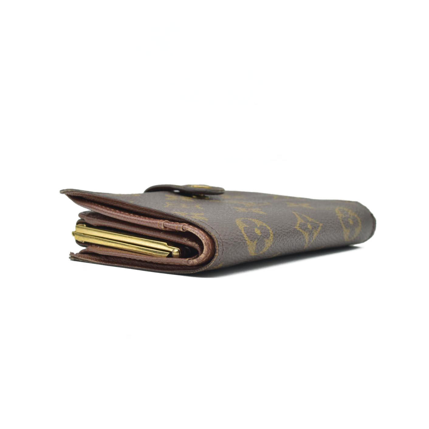 $750 2002 Louis Vuitton Monogram French Kisslock Wallet CA0072 CONSIGNMENT