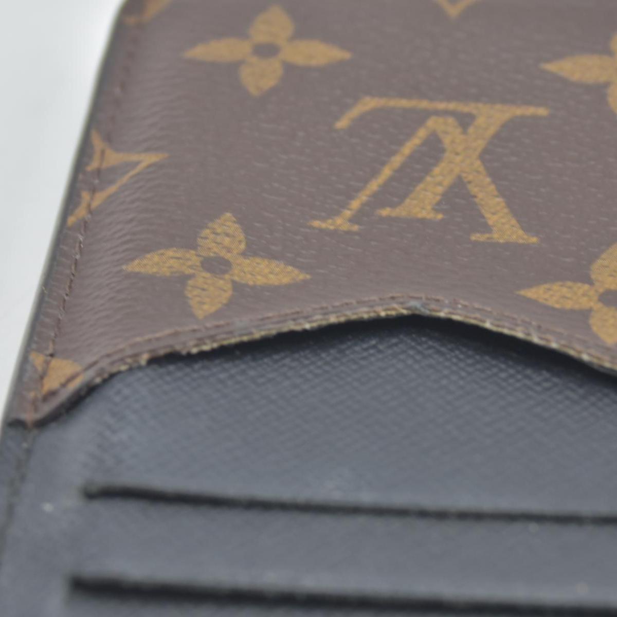 $675 Louis Vuitton  Monogram Recto Verso Card Holder Black RFID