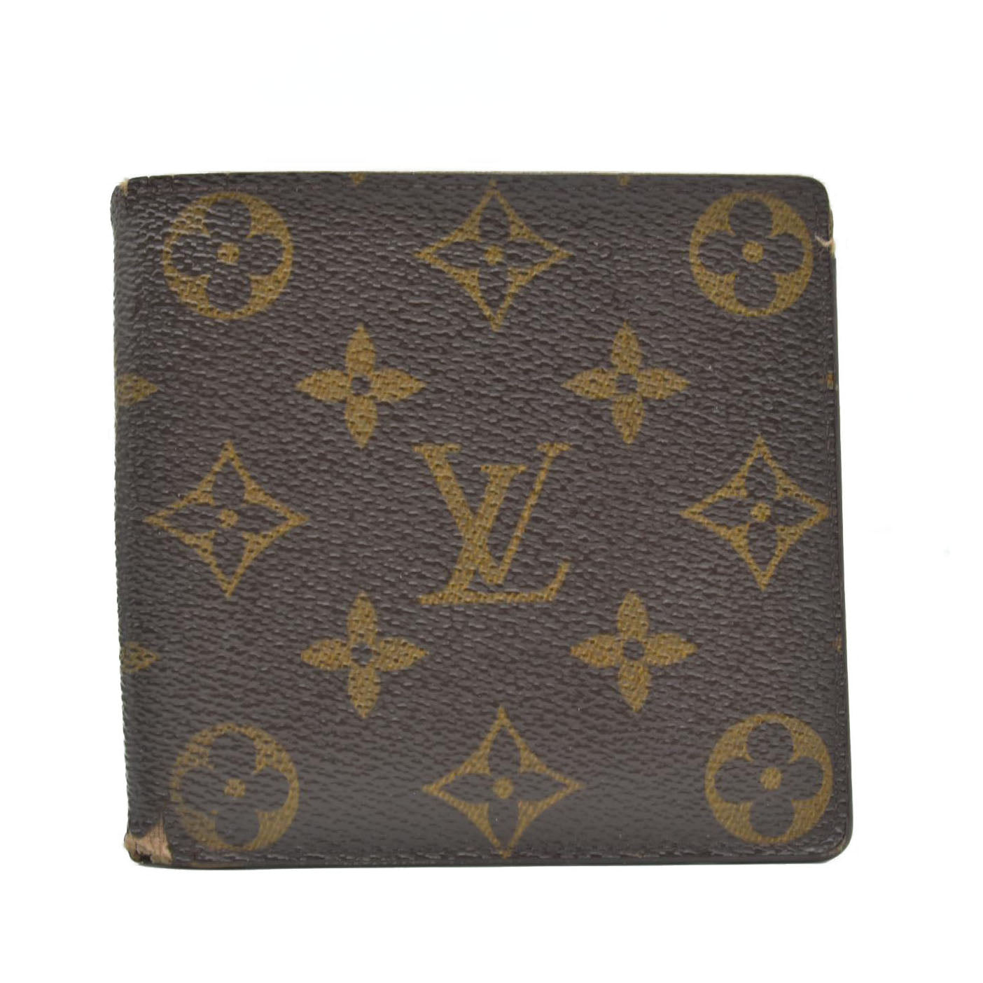 $545 2000 Louis Vuitton Monogram Marco Bifold Wallet Brown SD0021