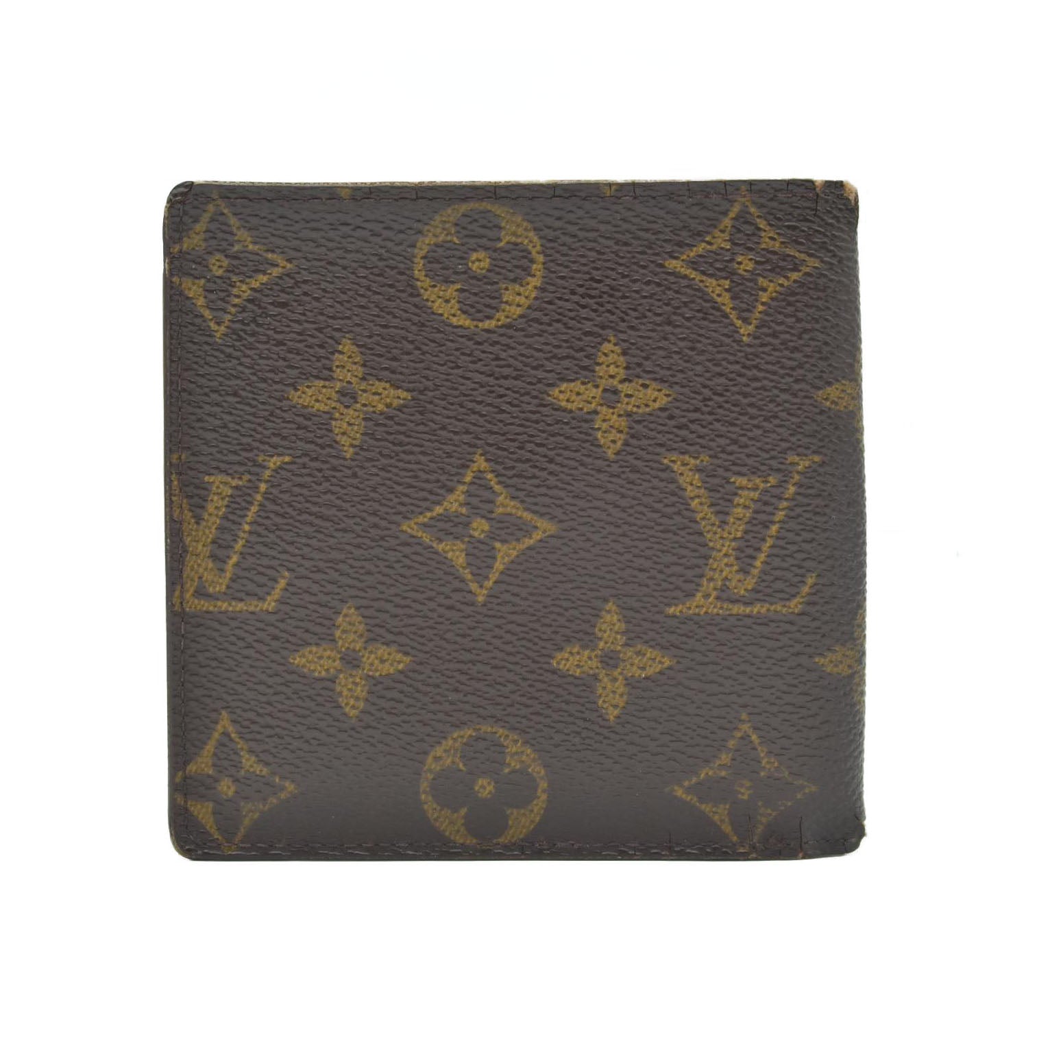 $545 2000 Louis Vuitton Monogram Marco Bifold Wallet Brown SD0021