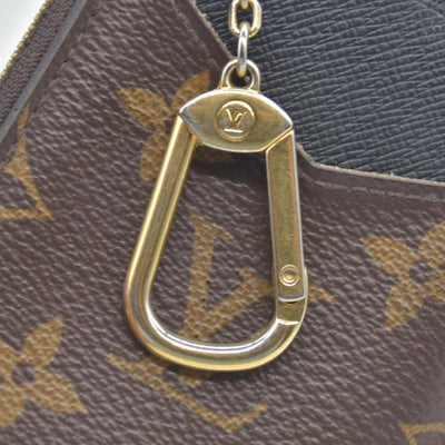 $675 Louis Vuitton  Monogram Recto Verso Card Holder Black RFID