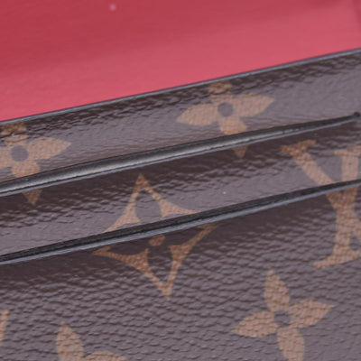 $680 LOUIS VUITTON LV Monogram Victorine Compact Wallet Red CONSIGNMENT 10021562
