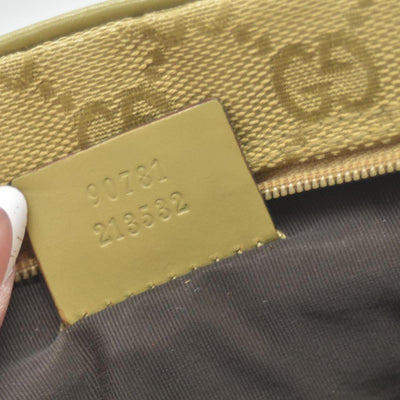 $795 Gucci  GG Canvas Half Moon Pochette CONSIGNMENT