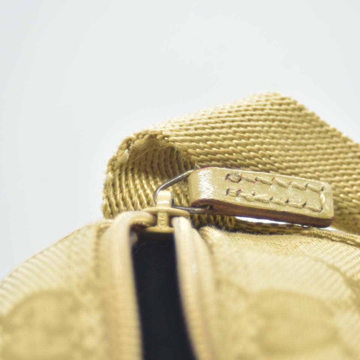 $795 Gucci  GG Canvas Half Moon Pochette CONSIGNMENT