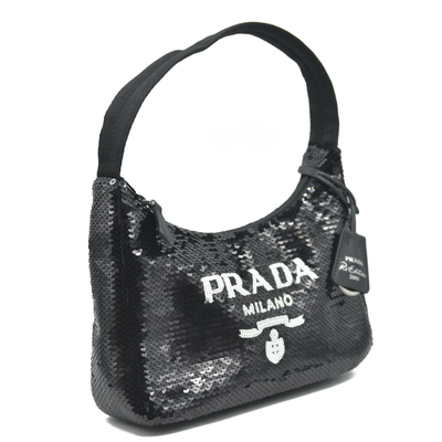 $2300 Prada Re-Edition 2000 Hobo Sequins Mini