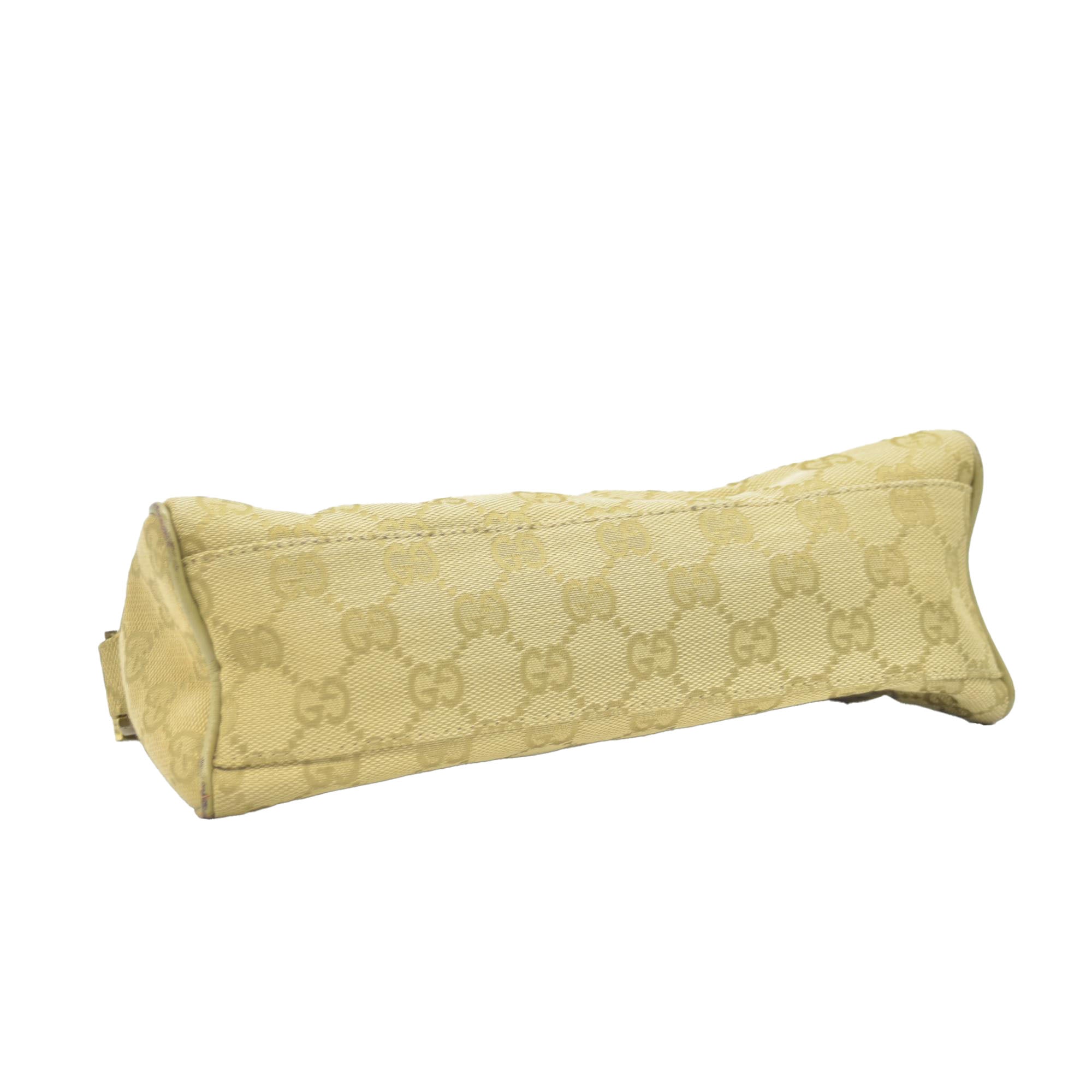 $795 Gucci  GG Canvas Half Moon Pochette CONSIGNMENT