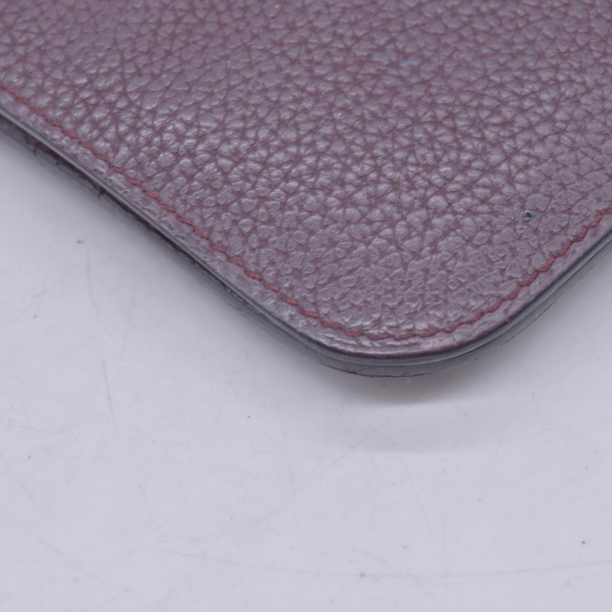 $2150 HERMÈS Veau Togo Dogon Recto Verso Wallet Raisin Plum CONSIGNMENT 10021565