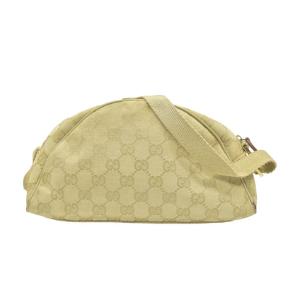 $795 Gucci  GG Canvas Half Moon Pochette CONSIGNMENT