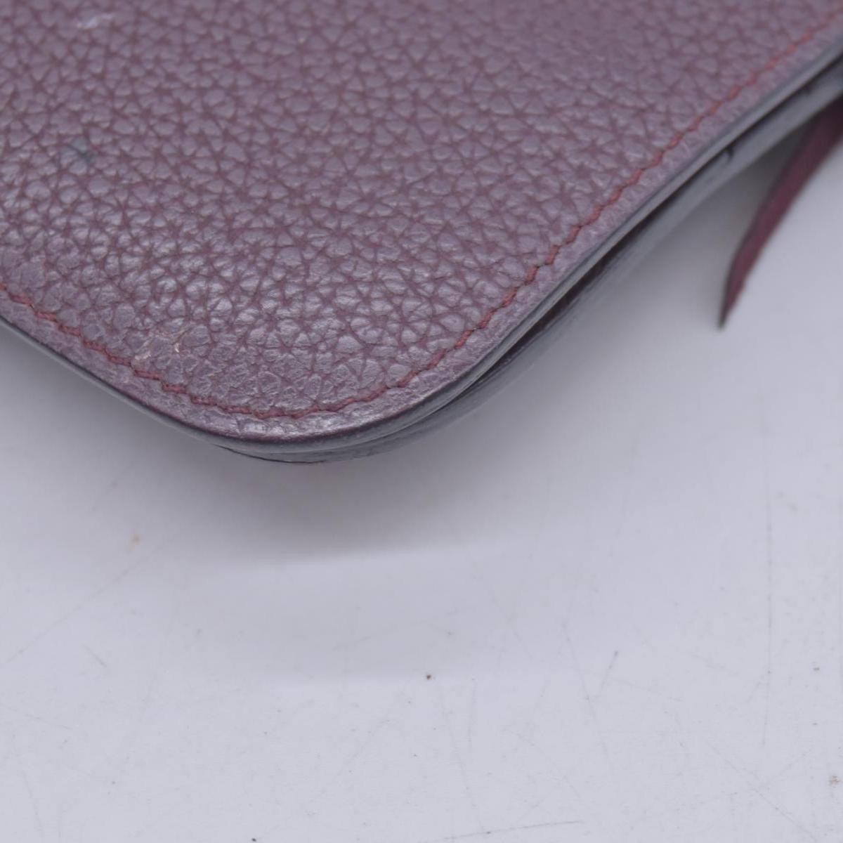 $2150 HERMÈS Veau Togo Dogon Recto Verso Wallet Raisin Plum CONSIGNMENT 10021565