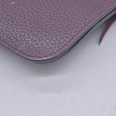 $2150 HERMÈS Veau Togo Dogon Recto Verso Wallet Raisin Plum CONSIGNMENT 10021565