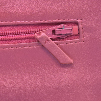 $3350 Chanel Patent Calfskin Quilted Boy Wallet On Chain WOC Fuchsia