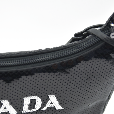$2300 Prada Re-Edition 2000 Hobo Sequins Mini